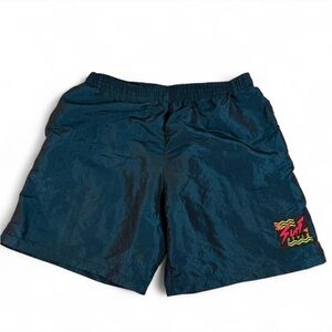 90’s Vintage Surf Style Teal Iridescent Swim Shorts